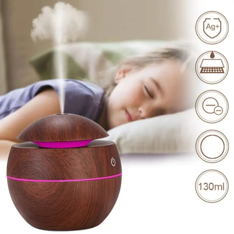 Wooden Cool Mist Humidifier Essential Oil Diffuser