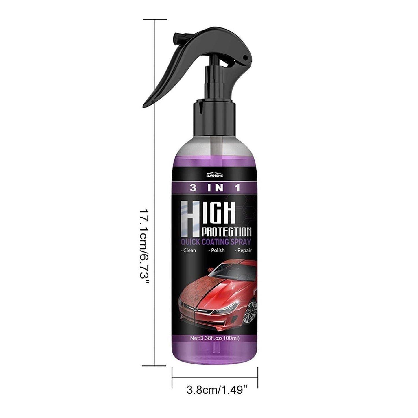 Hydrophobic Polish Coating Car Scratch Spray (Pack of 2)