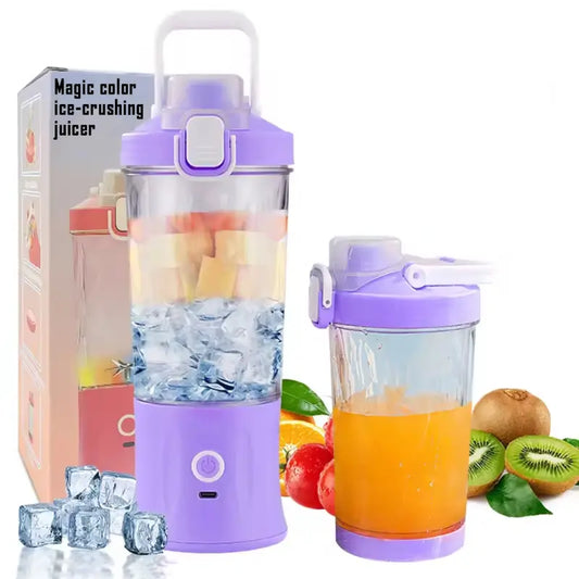 Eletric Crusher Juicer With Multicolor Light, 8 Blades