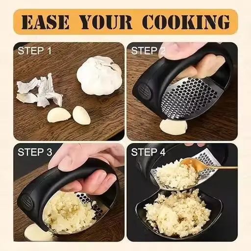 Stainless Steel Garlic Press Crusher Manual Kitchen Tool