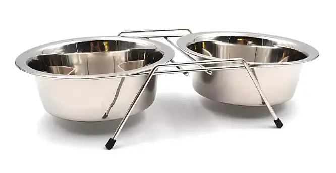 Stainless Steel Pet Feeder Bowl with Iron Stand – 200 ml