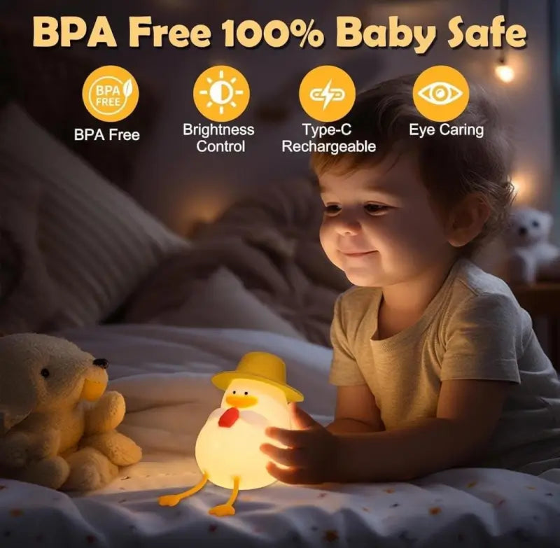 silicon duck night lamp