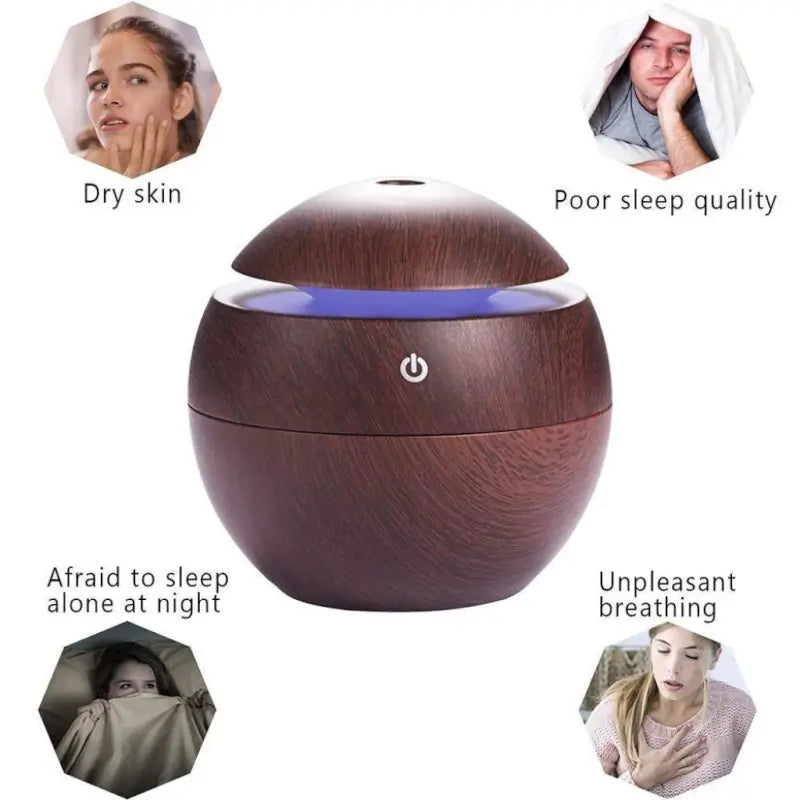 Wooden Cool Mist Humidifier Essential Oil Diffuser