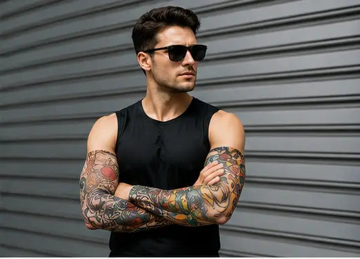 Fake Tattoo Printed Arm Sleeves (6 Pairs)