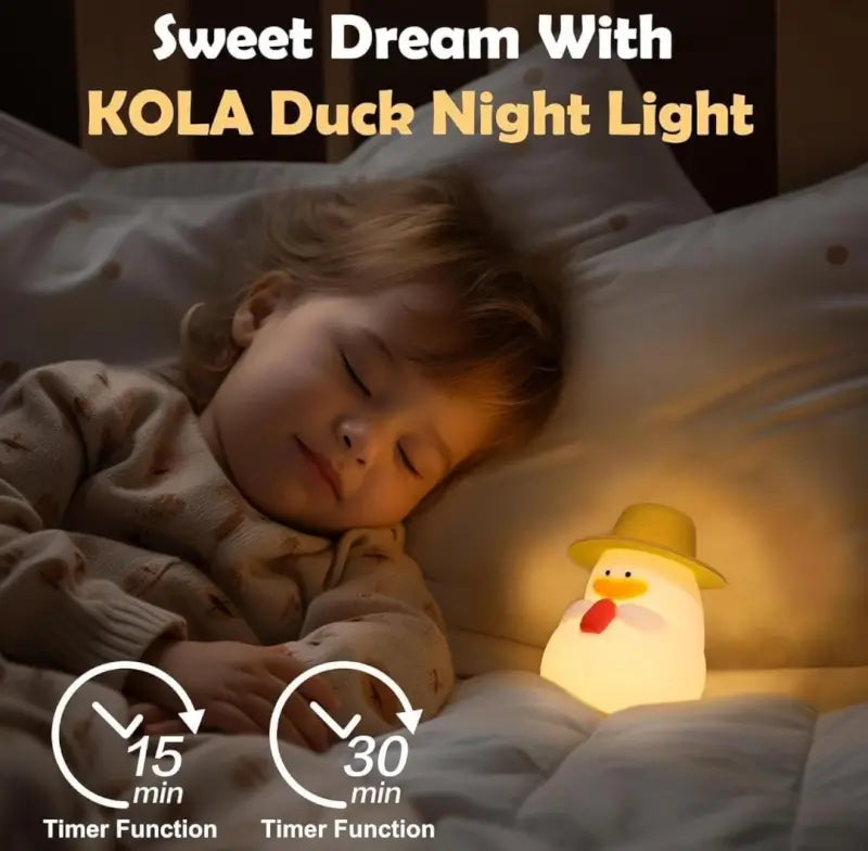 silicon duck night lamp
