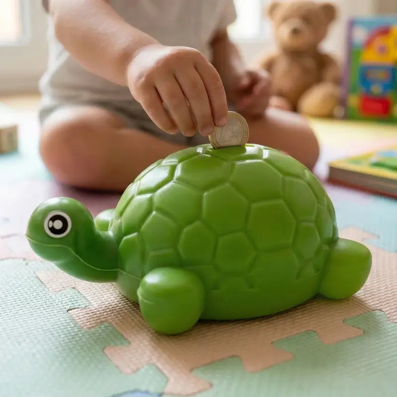 Cute Small Tortoise Shape Money Bank for Kids - Coin Saving Box