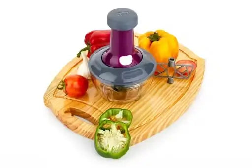 Food Chopper Steel Large – Manual Push Chopper