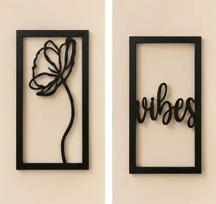 Wooden Wall Decor Set (Pack of 6)