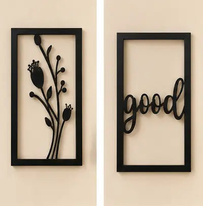Wooden Wall Decor Set (Pack of 6)