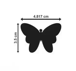 Plouf 35 Butterfly Silver Acrylic Mirror Wall Sticker