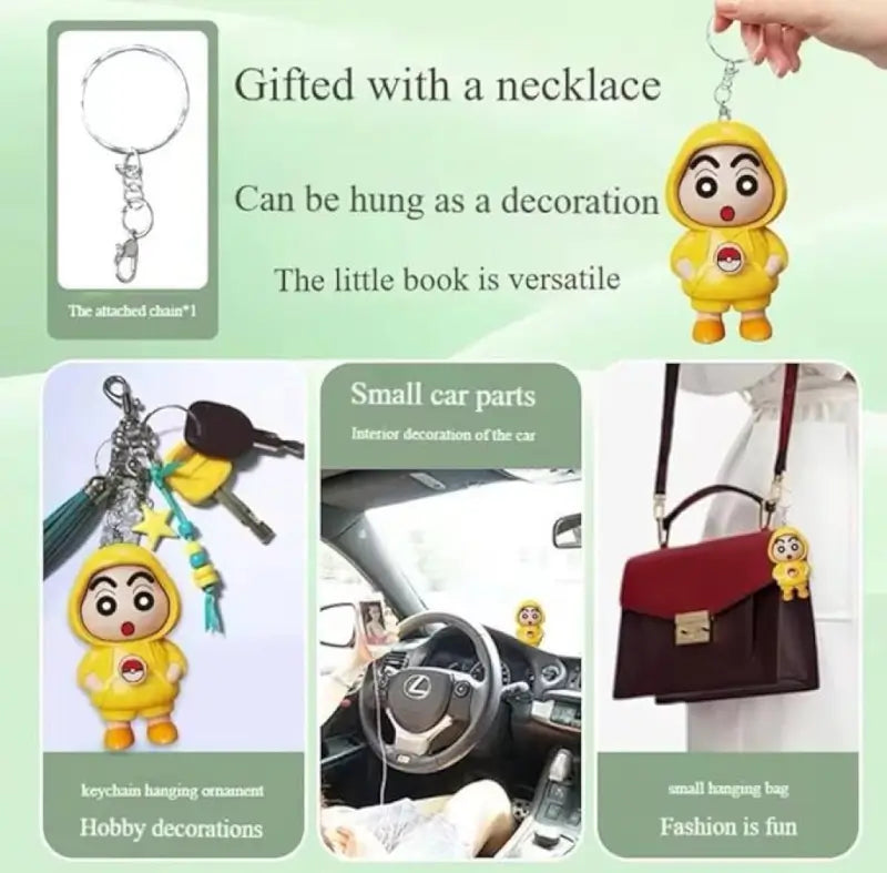 Shinchan 3D Face Changing Cartoon Keychain