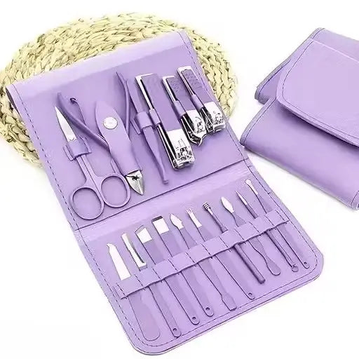 16-in-1 Manicure Kit – Stainless Steel Grooming Set