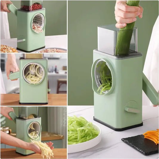 Stainless Steel Vegetable Chopper with 6 Blades