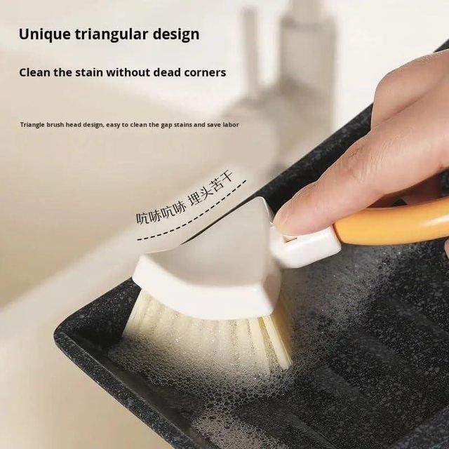 Corner Cleaning Brush with Soap Holder (Pack of 2)