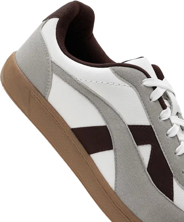 Men Grey & White Sneakers
