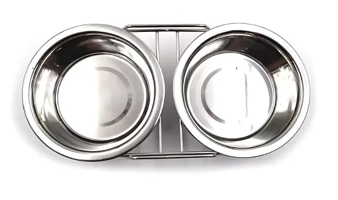 Stainless Steel Pet Feeder Bowl with Iron Stand – 200 ml