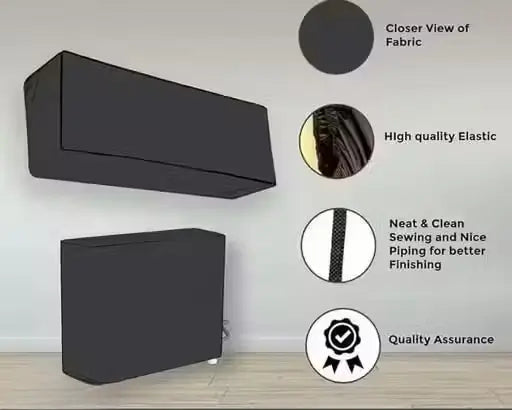 SVASTI Waterproof PVC Split AC Cover for 1.5 Ton AC (Pack of 2)