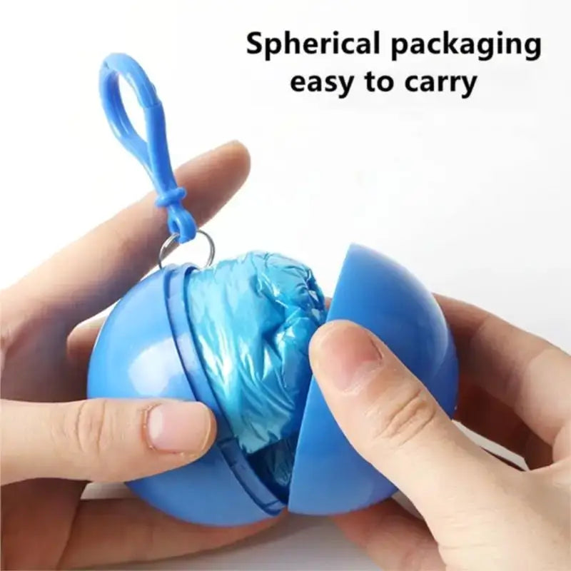 Disposable Raincoat for Kids with Hood and Attachable Round Case
