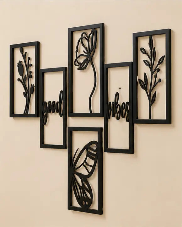 Wooden Wall Decor Set (Pack of 6)