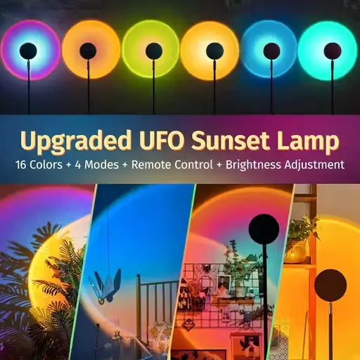 Sunset Lamp Projector – 16 Color LED Night Light with Remote