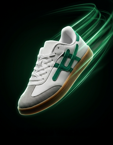 Campus Mens Roar Wht/Grn Sneakers