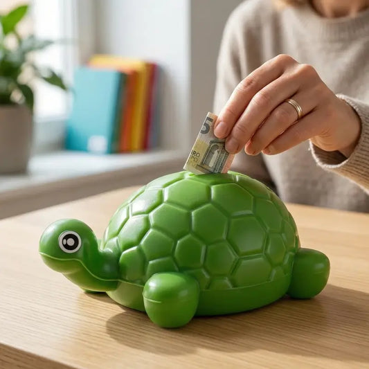 Cute Small Tortoise Shape Money Bank for Kids - Coin Saving Box