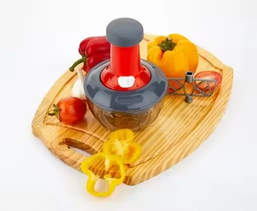 Food Chopper Steel Large – Manual Push Chopper